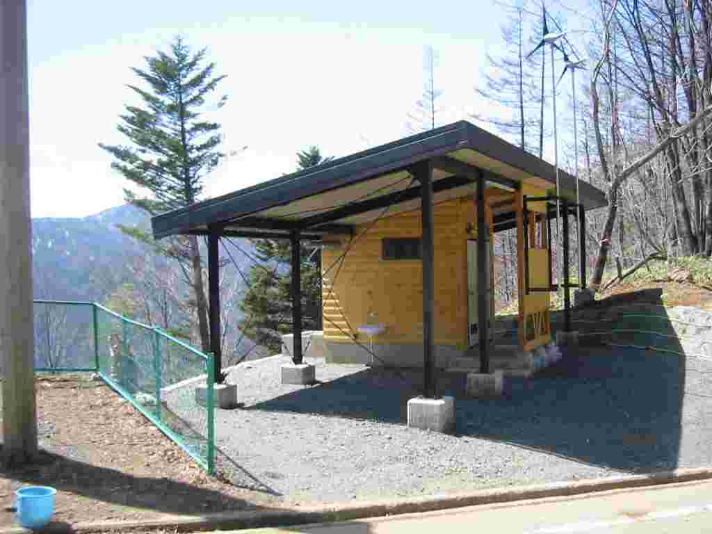 Bio-Toilet in Matsuhime Pass, Kosuge Village, Yamanashi Prefecture